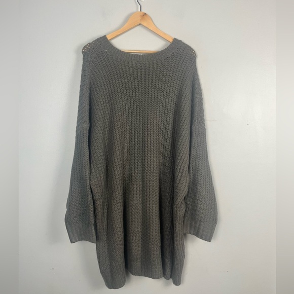 New torrid Chunky Pullover Tunic Sweater grey lightening bolt size 5x - Picture 8 of 8